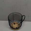 BYTEAIDREX Coffee Pod Holders for Counter - K Cup Holders for Counter - Coffee Pods Storage Organizer - Bar Accessories - Large Capacity Black Wire Kup Storage with Wooden Base