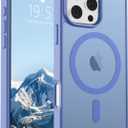 SUPFINE Magnetic for iPhone 16 Pro Case (Compatible with MagSafe) (Military Grade Drop Protection) Slim Translucent Matte Shockproof with Anti-Fingerprint Phone Case,Blue Purple