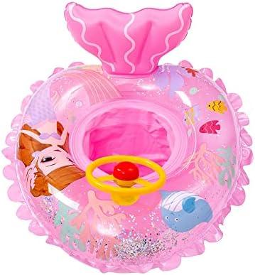 Baby Swimming Float, Inflatable Baby Swim Ring with Seat for Infant/Toddler, Children Waist Float Ring