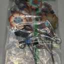 Moxweyeni Tricolor Flower Wall Decor Vintage Metal Wall Art Decor Rustic Hanging Flowers Decorative Metal Floral Art for Home Living Room Bathroom Indoor Outdoor, 15 x 9.1 Inch(2 Pieces)