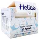 2 x Helice Face Towels, 10"12" Disposable Face Towel, Face Towelettes XL, Ultra Soft Makeup Remover Dry Wipes, Thick Face Towel for Sensitive Skin, 50 Count (1 Pack)