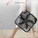 Pelonis Box Fan 20 Inch Adjustable 3 Speeds For the Perfect Noise Level for Sleeping 4 Blade Technology Provides Powerful Airflow to Beat the Heat Sleek Design, Lightweight, Durable, Black