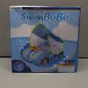 Swimbobo Toddler Pool Float Inflatable Car Baby Swim Float with Adjustable Sun Canopy and Safety Seat Pool Toys for Kids 3+ Years Old (Blue Sports Car)