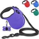 Tuff Pupper Heavy Duty Retractable Dog Leash | 16 ft Dog Leash with Reflective Stitching for Nighttime Safety | One Button Lock and Release | Comfortable Hand Grip | for Dogs Up to 120 lbs (X-Large, Ultra Violet)