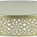 Cake Stand, Metal Round Cupcake Dessert Stand Cake Display Holder Cookies Fruit Serving Tray Decor for Wedding Party Birthday Baby Showers Anniversary (Gold, 12in)