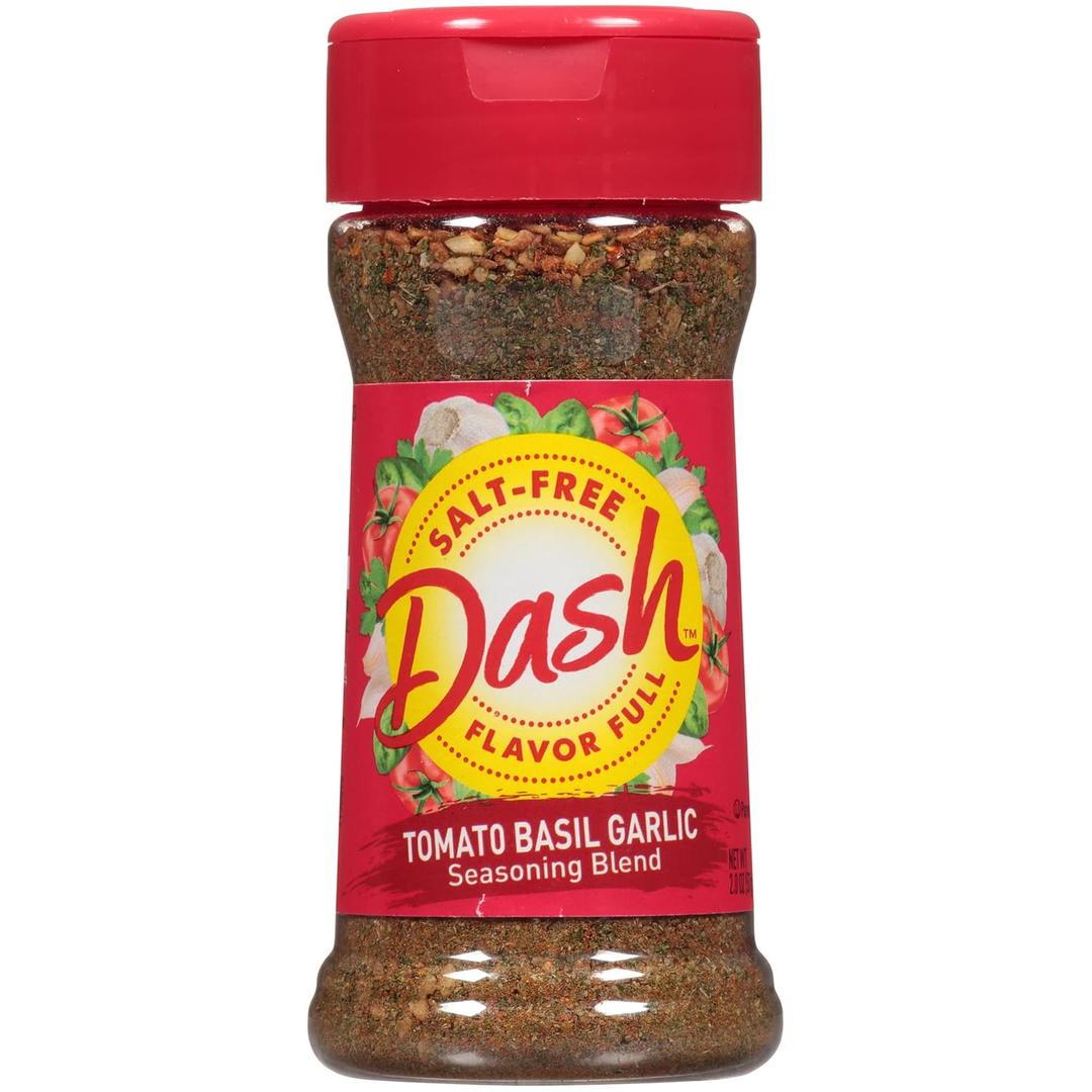 Dash Salt-Free Seasoning Blend, Tomato, Basil and Garlic, 2 Ounce (Pack of 8), Best By 04/23/27