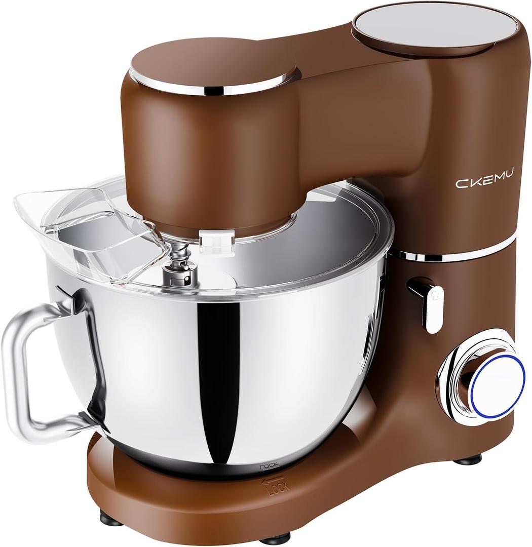 Stand Mixer, 9-Quart Stainless Steel Bowl, 660W Professional Power, Multiple Speed Options, Sturdy Design, Easy to Clean, Lifetime Support, SM-1550(Caramel)