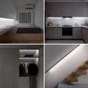 Rechargeable LED Strip Lights for Cabinets - LUXJET 2M Cool White Motion Sensor led Strip Lights for Bedroom, Kitchen, Under Cabinet, TV, Stairs, Door Frame (1Pack)