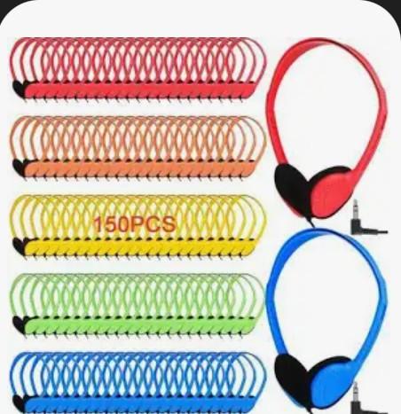 Tellegloww 150 Pcs Classroom Headphones Bulk Class Set Adjustable Wired School Wholesale Headphones Bulk Students on Ear Earphones with 3.5mm Jack for Children Gift, Teacher Supplies(Bright Color)
