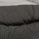 KEKUOU Stretch Sofa Cover Slipcover ，Couch Covers for 3 Cushion Couch Sofa pet Friendly (78"-94") Furniture Protector Sofa with Elastic Bottom for Kids,Dog, Jacquard Small Checked(Large,Black)