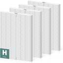 4 Pack 116130 HEPA Replacement Filter H for Winix PlasmaWave Air Purifier 5500 5500-2 C535 5300 5300-2 6300 6300-2 P300 AM90 9000 5000 5000B C909 9800, H13 True HEPA Filter