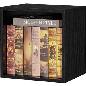 FUSUNBAO Magic DIY Cube Storage Organizer Stackable Cubes for Home Books Clothes Toy-Modular Cubby Storage System-Office Cubical-Bookcase Closet (Black, General Cube)