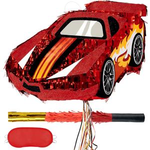 WERNNSAI Race Car Piata - Race Car Birthday Decorations Truck Car Piata Bundle with Blindfold and Bat Monster Truck Party Favors for Kids Boys Exciting Party Games Supplies
