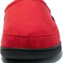 NewDenBer Men's Warm Memory Foam Suede Plush Fleece Lined Slip on Indoor Outdoor Clog House Slippers (9-10, 3. Red/Black)