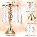 Unittype 20 Pcs Wedding Centerpieces for Tables 13 Inch Tall Crystal Flower Stand Floral Vases for Tabletop Flower Arrangement Stand Anniversary Baptism Party Reception Mother's Day Decor (Gold)
