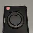 BATYUE Case for iPad Air 11" M2/M3, Air 4/5 10.9", iPad Pro 11" 1st-4th Gen (2018-2022) - Protective Shockproof Cover with Pencil Holder & Multi-Angle Ring Stand, Black