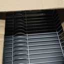 KitchenAid Large Capacity Full Size Rust Resistant Dish Rack with Angled Drain Board and Removable Flatware Caddy, Light Grey