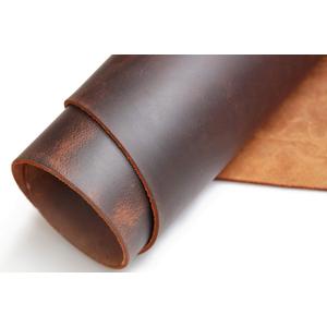 Tooling Leather Square 3.6mm-4.0mm (9-10oz) Thick Finished Full Grain Cow Hide Leather Crafts Tooling Sewing Hobby Workshop Crafting Leather Heavy Weight (Rust Red, 12"X24")
