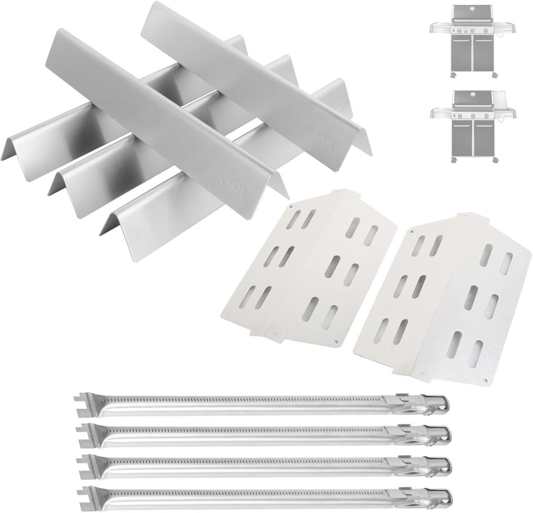 Genesis 330 Grill Parts for Weber Genesis 300 Series w/Front Control, Flavorizer Bars Heat Deflector & Burner Kit Parts for Weber Genesis E/S/EP 310 320 330 for Weber Genesis 330 Accessories