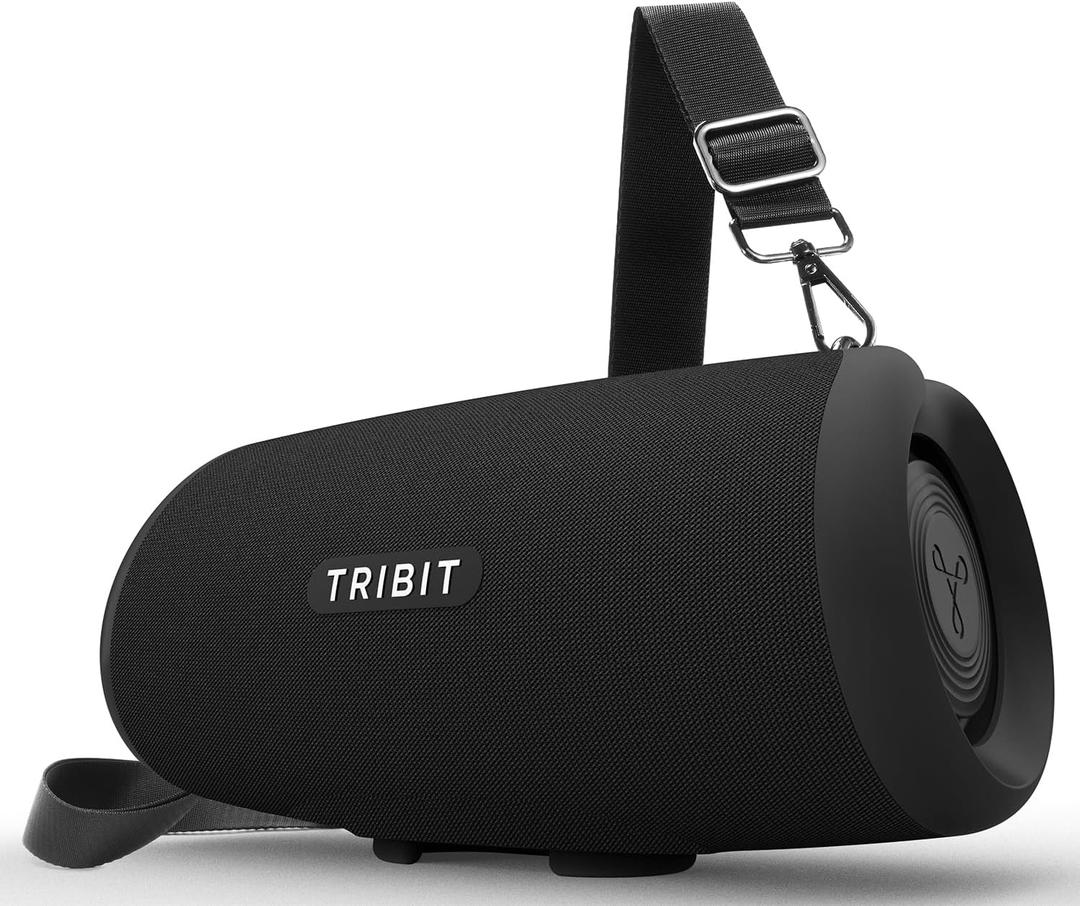 Tribit StormBox Lava Portable Bluetooth Speaker, 80W Loud Wireless Speaker, 24H Playtime, IP67 Waterproof, Bluetooth 5.4, Custom EQ, XBass, Built-in Mic, TWS Pairing for Camping/Beach/Party/Outdoor