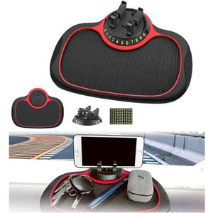 Multifunction Car Anti-Slip Mat Auto Phone Holder, Car Phone Mount Silicone Car Pad Mat, Universal Multifunction Car Dashboard Mat with Phone Holder in Car, for Phones, Keys, Gadgets (1 PC)