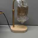 Candle Warmer Lamp with Timer: Modern Style Adjustable Height Candle Warmer Lamp Home Decor Safe Flame Free for Wax Blocks and Jar Candles (Amber)