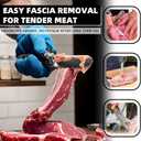 Rib Membrane Removal Tool, Rib Prep Tool, BBQ Rib Skinner, Stainless Steel Rib Membrane Remover Tool, Ergonomic Design for Easy Membrane Removal