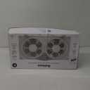 HOLMES 9" Twin Digital Window Fan, Reversible Airflow Blades, In/Out Exchange, 3 Speeds, Built-In Extender Panels, Ideal for Home, Bedroom or Office, Remote Control, White