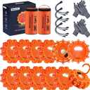 LED Road Flares 12 Pack Roadside Emergency Car Kit, USB Rechargeable (lithium battery) Road Safety Flare Light,9 Flash Modes,With Magnet & Hook Safety Beacon Warning Light (12 Pack)
