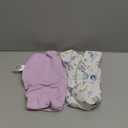 ZIGJOY SharkFin Transition Swaddle 1.0 Tog Baby Sleep Sack Soft Cotton Transitional Swaddle Baby Wearable Blanket with 2Way Zipper for All Seasons, Purple&Space, 6-12 Months