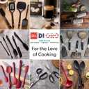 DI ORO Silicone Spatula - 600F Heat-Resistant Rubber Kitchen Spatula for Baking, Scraping, & Mixing - BPA Free Nonstick Cookware Safe Flexible Utensil for Cooking - Seamless & Dishwasher Safe (Black)