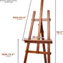 DJAR Art Easel for Painting, Tool-Less Installation Adjustable Wooden Painting Easel Stand for Adults, Artist, Beginners, Hold Canvas up to 39'', Walnut