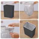 Yatmung 4 Gallons Bathroom Trash Can Automatic Touchless - 15.5 Liters Smart Trash Can Motion Sensor - Narrow, Plastic - Slim Electric Trash Bin - Skinny Garbage Can with Lid (Matte Black)