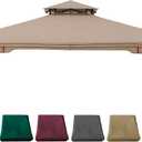 Replacement Gazebo Canopy for 10 x 12 Regency II Patio Gazebo,(Light Beige)