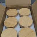 Liuruiyu 6-Pack Overnight Oats Containers with Bamboo Airtight Lids, 16oz Wide Mouth Mason Salad jars, Glass Food Storage Containers for Snacks Sugar Spice Yogurt