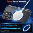 SUPFINE Magnetic for iPhone 15 Pro Case (Compatible with MagSafe) (Military Grade Drop Protection) Translucent Matte Shockproof Phone Cover, Black