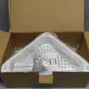 Orimade Rustproof 5 Tier Floor Standing Corner Shower Caddy Organizer, Plastic Metal Splicing Floor Corner Shelf Rack Stands for Bathroom, White