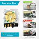 T101 Mechanical Timer Switch, 120V 40A SPST, 2HP for Outdoor Light Timer, Water Heater, HVAC & Pool Pump 12 ON/Off Cycles, Manual Override, Trippers Included Ideal for All Uses