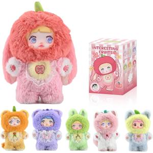 Blind Box Interesting Fruits Series Plush - 3 Expressions Adorable Mystery Plush Toys for Collectors - 7.1IN Random Surprise Doll with Unique Designs, 1PCS (Upgrade Packaging)