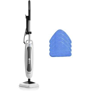 Reliable 300CU Steamboy Pro 3-in-1 Scrub and Steam floor mop with carpet glide - Electric steam scrubber, steam cleaner with 4 microfiber pads, for tile, grout, hardwood floors, 180-degree swivel head