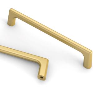 Asidrama 10 Pack 5 Inch(128mm) Gold Cabinet Pulls Cabinet Handles Cupboard Handles Kitchen Cabinet Hardware for Cupboard Drawer Pulls 3307 (5" Hole Center)