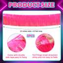 Janinka 3 Pack 10 Feet Foil Fringe Garland Pink Metallic Tinsel Streamers Glow in The Dark Party Supplies Banner Wall Hanging Curtain Backdrop for Halloween Wedding Parade Birthday Decoration