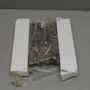 Square Marble Vanity Tray with Scalloped Edge - Natural Marble Perfume Tray Decor for Dresser, Vanity, Kitchen, Home Decor, Decorative Square Stone Tray - Brown 8 x 8 inch