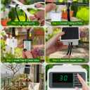 Solar Automatic Drip Irrigation System, 15 Pot Self Watering System with 2200mAh, IPX5 Waterproof, USB-C & Solar Charging, Timer Modes for Indoor/Outdoor Garden, Balcony & Patio