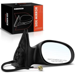 A-Premium Passenger Side Power Door Mirror - Compatible with Chrysler Sebring & Dodge Stratus, 2001-2006 - Non-Heated Non-Folding Outside Rear View Mirror Textured Black