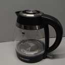 Chefman Electric Kettle, 1.8L 1500W, Hot Water Boiler, Removable Lid for Easy Cleaning, Auto Shut Off, Boil-Dry Protection, Stainless Steel Filter, BPA Free, Borosilicate Glass Electric Tea Kettle (Black)