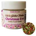 2 x EDIBLE GLITTER - CHRISTMAS EVE STARS Color, 10.5 grms. for cakes, stars, for cupcakes, for cookies By Oh! Sweet Art
