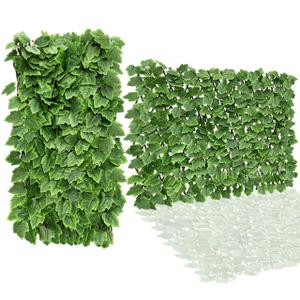 86 York Expandable Fence Privacy Screen Faux Ivy Decorative for Outdoor Garden Wall Patio Balcony, Artificial Hedge Lattice Fencing(Single Sided Leaves)