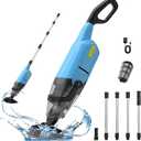 Pool Vacuum for Above Ground Pool, Cordless Handheld Rechargeable Pool Cleaner, 18 GPM Powerful Suction, 90 mins Runtime, 120m Fine Filter, Leaf Vacuum Ideal for Inground Pool, Spa & Hot Tubs