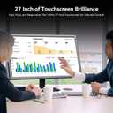 Touchscreen Monitor 27 inch 165Hz FHD 1920x1080P IPS Monitor
10-Point Computer Monitor Touch Screen PC Display, Built-in Speakers, HDMI DP USB Port, VESA Wall Mountable